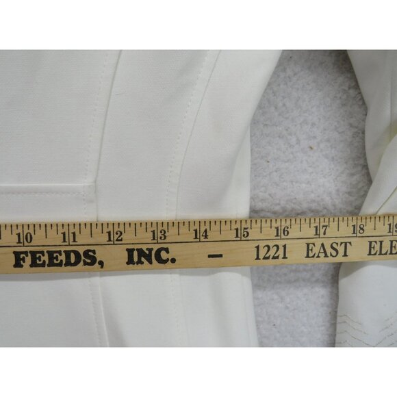 White House Black Market Jacket Womens XS White Ombre Chevron Zip Pockets Lined - Picture 9 of 10